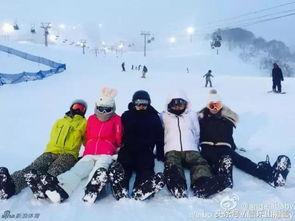 各路明星网红滑雪图片,明星网红滑雪瞬间，尽展运动魅力与时尚风采”